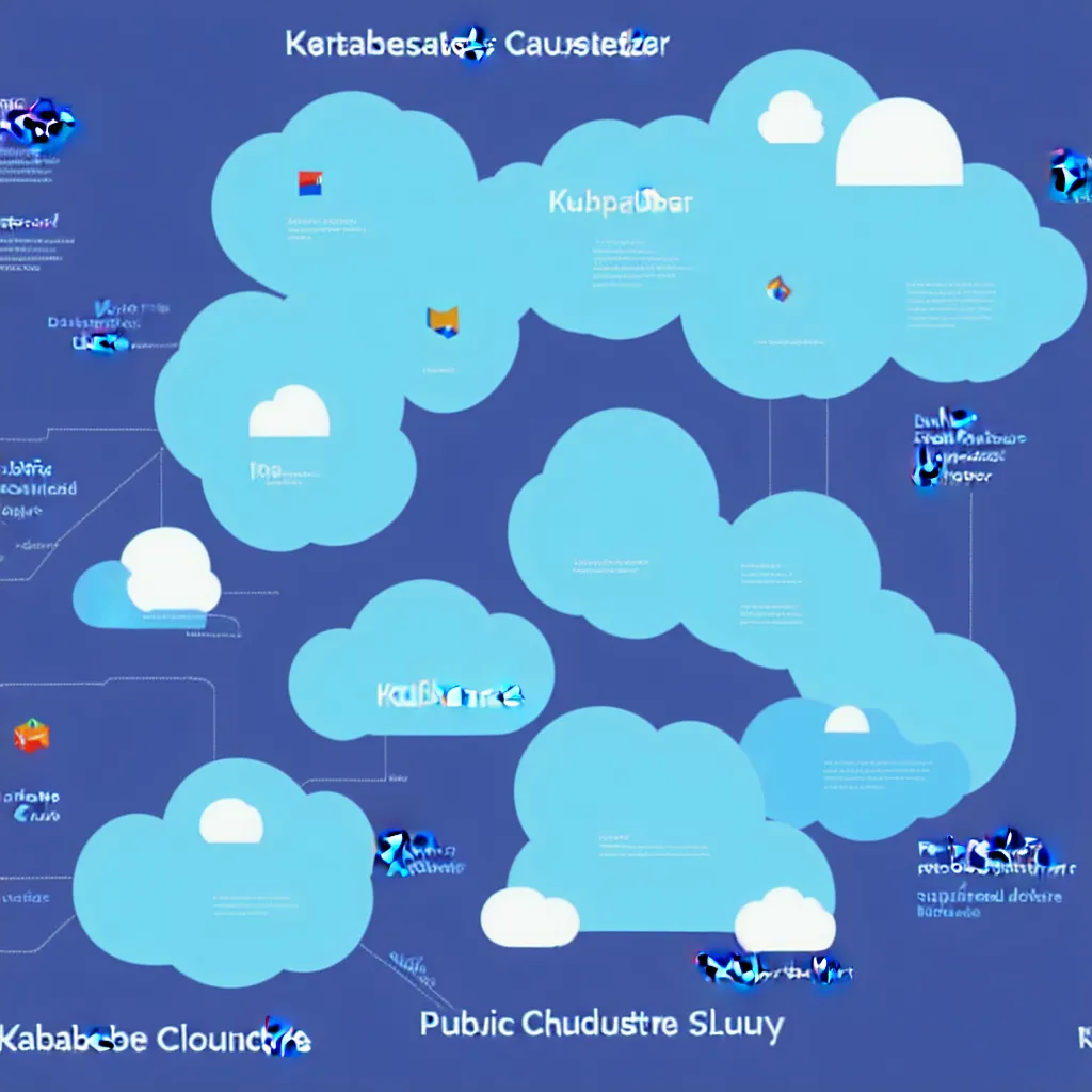 Image similar to Kubernetes cluster deployed to a secure public cloud service, presented at keynote by CEO, trending on Artstation, by Visual Capitalist