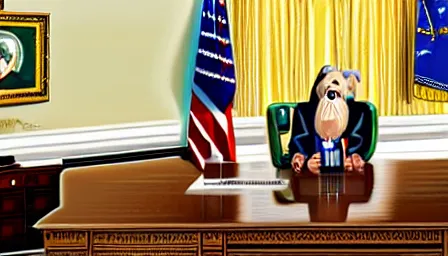 Image similar to president sasquatch in the oval office, photorealistic, ultra hd, 4 k, award winning, patriotic