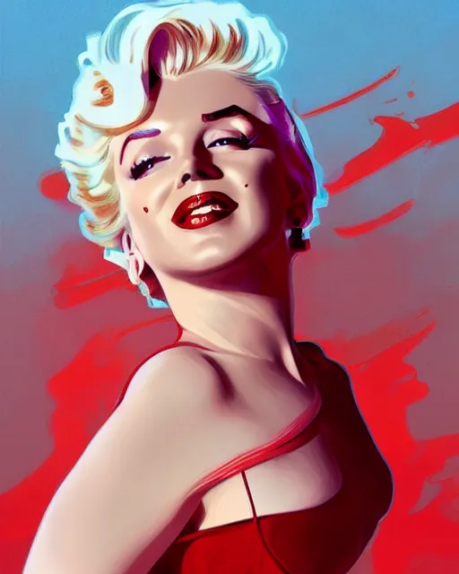 Image similar to marilyn monroe, lake, red, flames everywhere, highly detailed, digital painting, artstation, concept art, smooth, sharp focus, illustration, art by artgerm and greg rutkowski and alphonse mucha