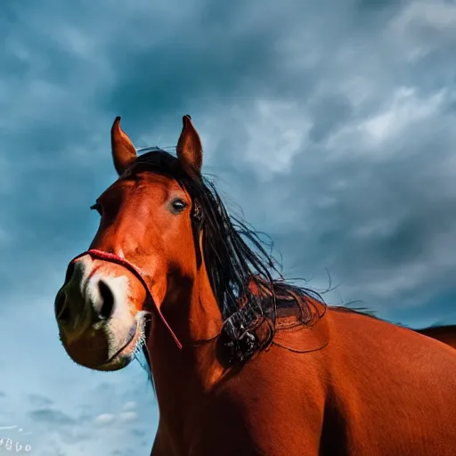 Image similar to horse octopus hybrid, screaming, canon eos r 3, f / 1. 4, iso 2 0 0, 1 / 1 6 0 s, 8 k, raw, unedited, symmetrical balance, wide angle