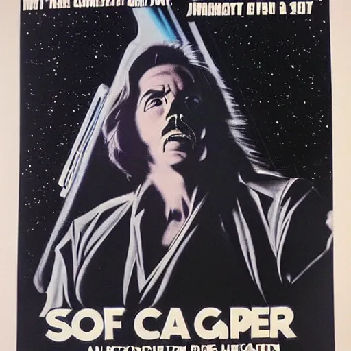 Prompt: 1980s poster for scifi film directed by John Carpenter