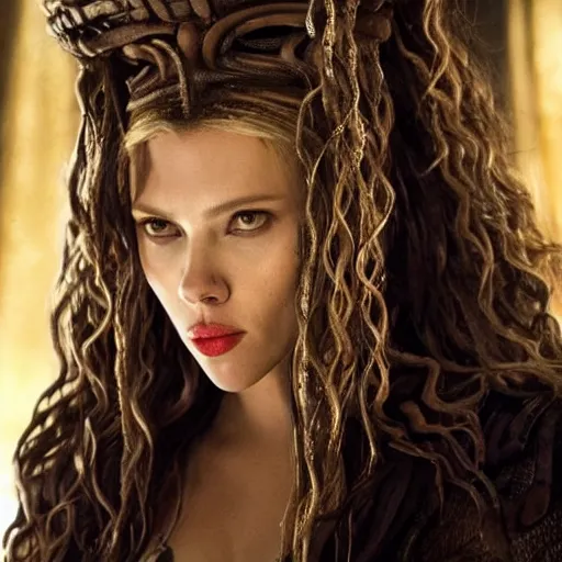 Image similar to scarlett johanson as medusa