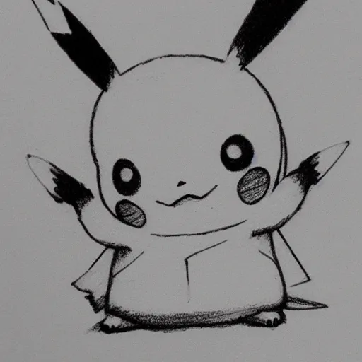 Prompt: pikachu wearing a christmas jumper pencil sketch highly detailed, smooth, sharp focus