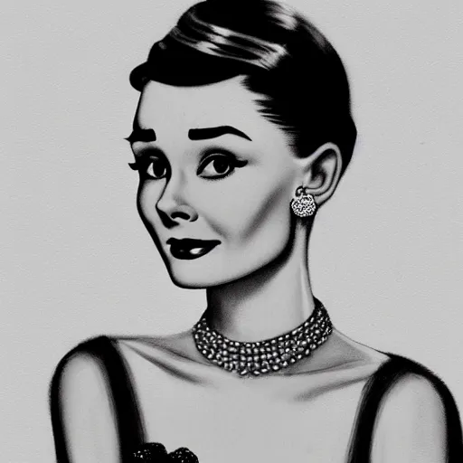 Prompt: gorgeous female Audrey Hepburn, 1930s style clothing, old photo from the 1930s, realistic character concept, medium shot, elegant pose, illustration, symmetrical face and body, realistic eyes, cinematic lighting, hyperdetailed, detailed realistic symmetrical eyes, 8k, high resolution, Charlie Bowater, Norman Rockwell, single face, insanely detailed and intricate, beautiful, elegant, autumn leaves background, vfx, postprocessing