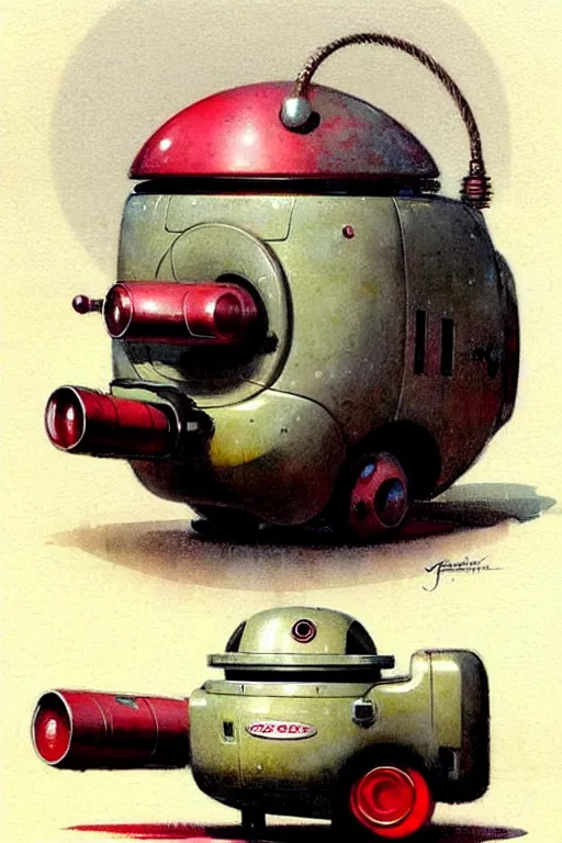 Image similar to ( ( ( ( ( 1 9 5 0 s retro future android robot fat robot mouse wagon. muted colors., ) ) ) ) ) by jean - baptiste monge,!!!!!!!!!!!!!!!!!!!!!!!!! red