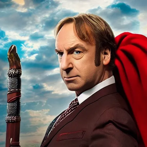 Image similar to Saul Goodman as Thor, MCU