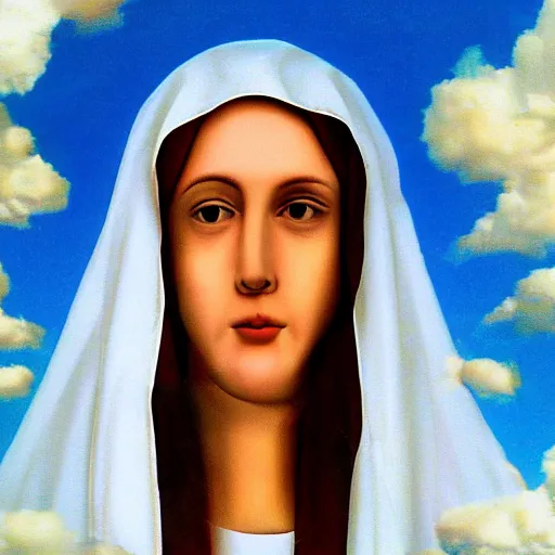 Image similar to clouds shaped like face of virgin mary