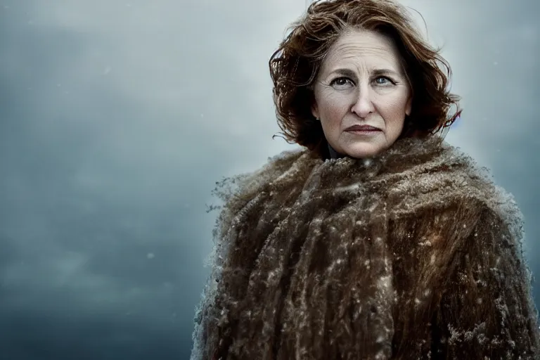 Prompt: a highly detailed cinematic headshot portrait of a frozen middle aged woman stood in a field, field on fire, ultra realistic, depth, beautiful lighting, by annie leibovitz, photorealistic, hyperrealistic, octane, masterpiece