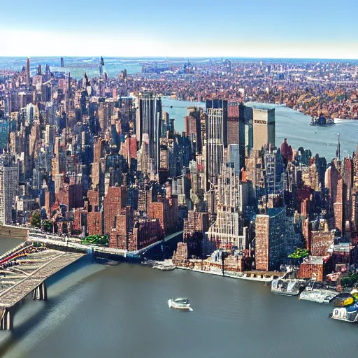 Prompt: new york city if it were a small town
