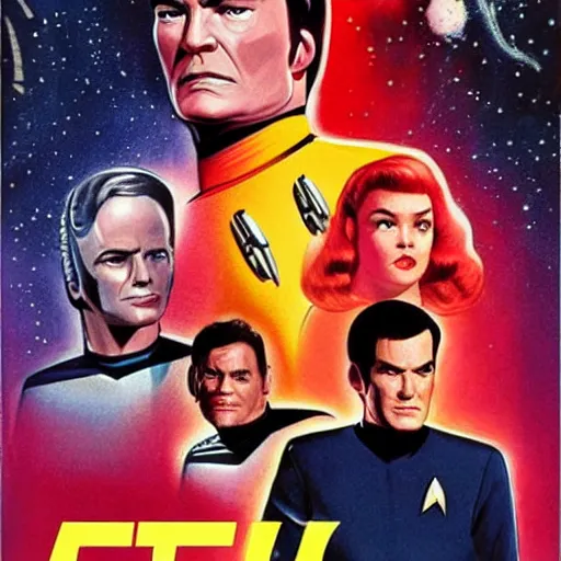 Image similar to star trek directed by quentin tarantino.