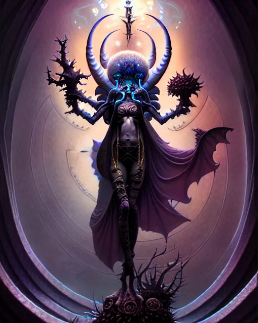 Image similar to death the tarot card, fantasy character portrait made of fractals, ultra realistic, wide angle, intricate details, the fifth element artifacts, highly detailed by peter mohrbacher, hajime sorayama, wayne barlowe, boris vallejo, aaron horkey, gaston bussiere, craig mullins