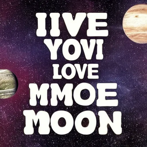 Prompt: i love you more than space