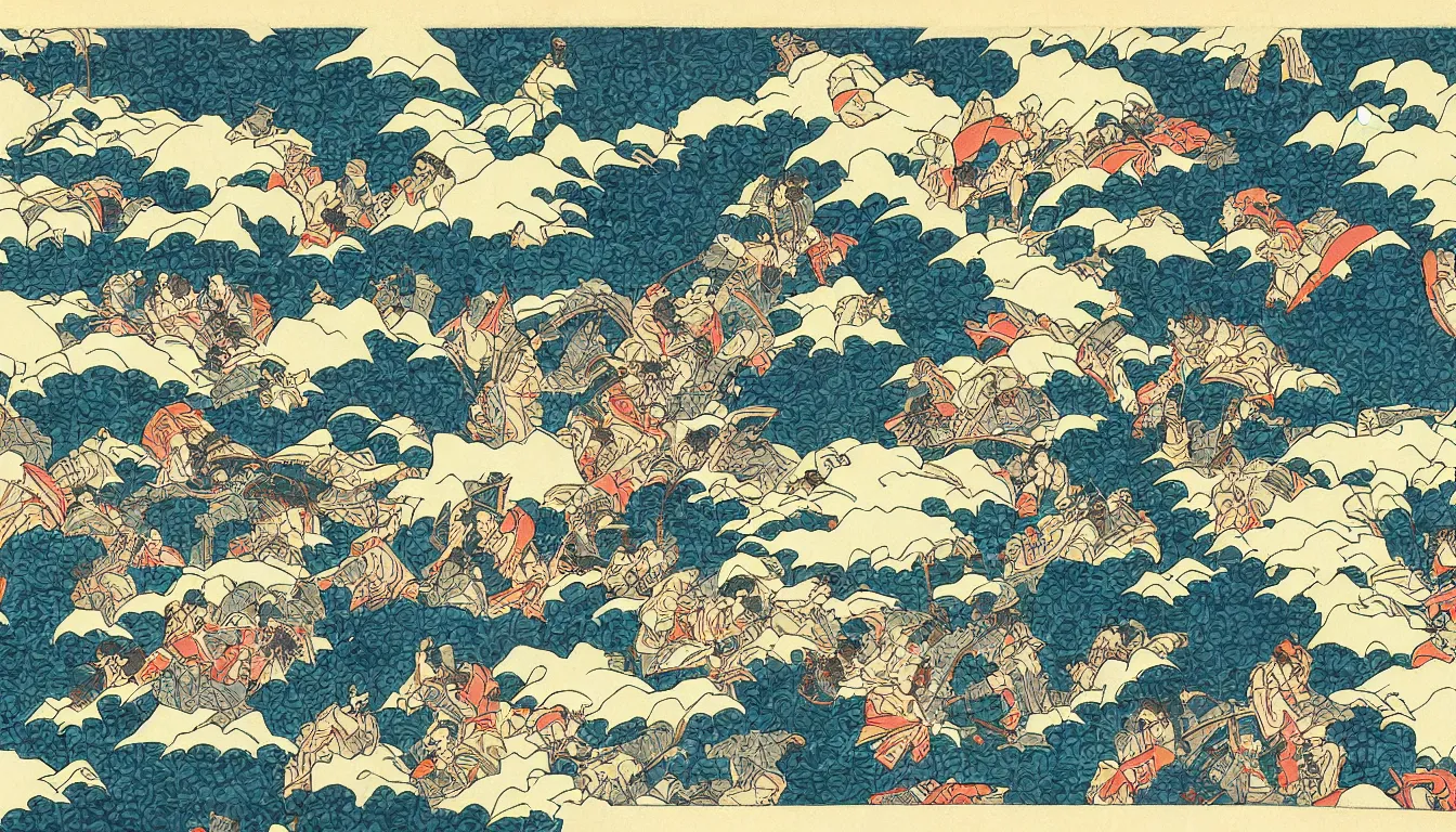 Image similar to tokyo by hokusai