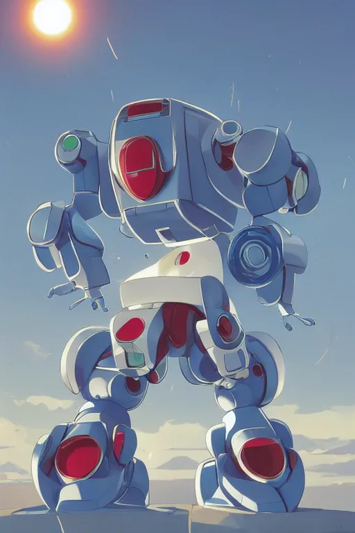 Image similar to metabots medabots medarotto medarot robot minimalist comics, behance hd by jesper ejsing, by rhads, makoto shinkai and lois van baarle, ilya kuvshinov, rossdraws global illumination ray tracing hdr radiating a glowing aura