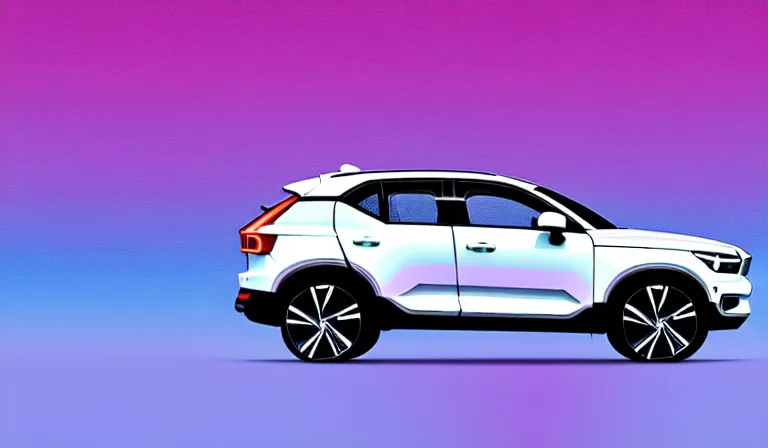 Prompt: a beautiful, minimal. sharp focus, clean lines, vector art. white volvo xc 4 0. vaporwave ombre rendering. outrun style. in the style of a travel poster. trending on artstation. recommended for you behance. by chris moore. by edward hopper. ambient occlusion. digital matte painting. metropolis filmic. gotham city.