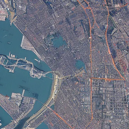 Image similar to New York City, google earth satellite image