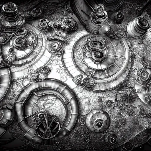 Image similar to mythical dreamy black and white organic translucent bio-mechanical rpg fantasy map detail, highly detailed, intricate crystal jelly steampunk ornate, poetic, 3D render, digital art, octane render, 8K artistic photography, photo-realistic, by Dora Maar