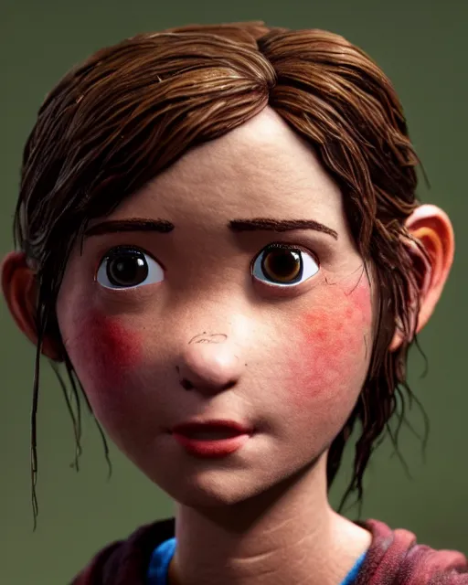 Prompt: ellie from the last of us as a muppet. highly detailed felt. hyper real photo. 4 k.