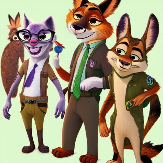 Image similar to furry in the style of zootopia