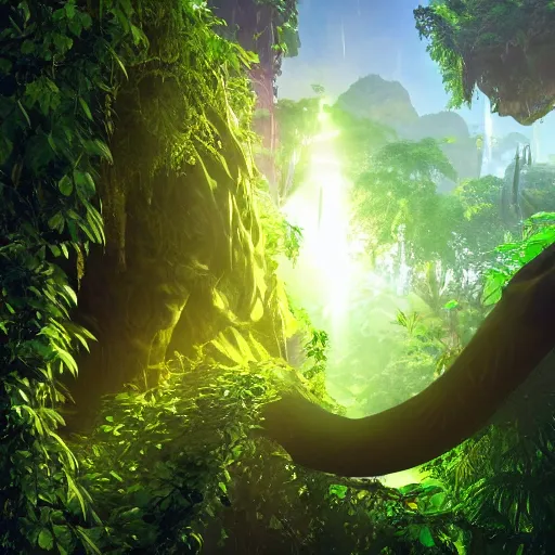 Prompt: cinema 4D colorful render, utopian jungle in space , a detailed zoned in human anatomy veins, nature, heavy green, dramatic lens flares, apes hanging from vines, a evil dark sun , depth field, unreal engine, sharp, incredible detail, professional composition, quality digital art, 4k, 4k concept art and hyper realism