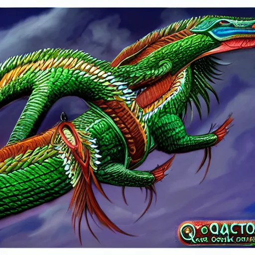 Prompt: quetzalcoatl, epic, realistic, detailed