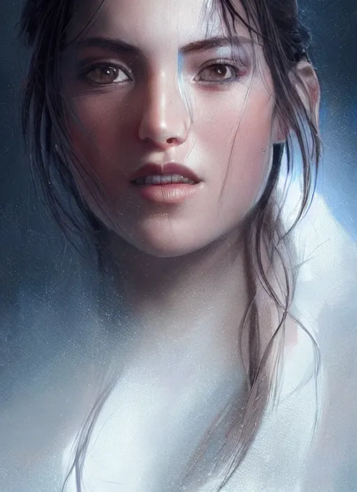 Prompt: portrait of a stunningly beautiful water drop, highly detailed, 3 5 mm photo, artstation, concept art, sharp focus, 2 8 mm macro photo, art by artgerm and greg rutkowski and alphonse muchal