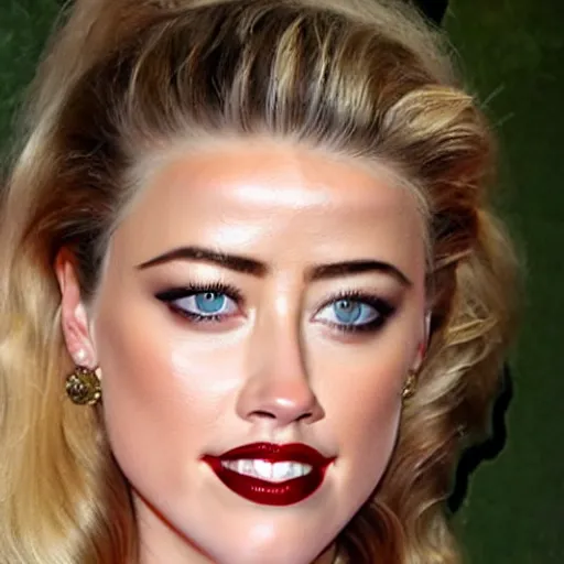 Image similar to gourd shaped like the face of amber heard hybrid intercross mix as a gourd