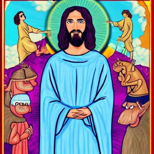 Image similar to jesus in the year 3 0 0 0 c. e.