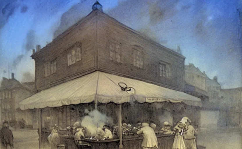 Prompt: masterful etching by anders zorn seedy bar filled with smoke