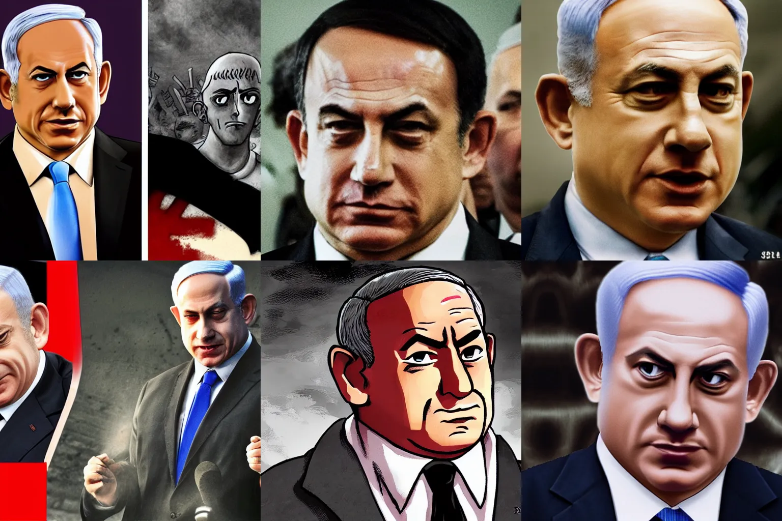 Prompt: Benjamin Netanyahu as a character in Berserk