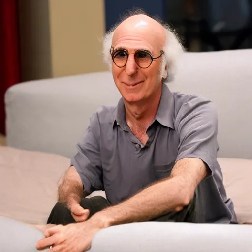 Image similar to larry david in a body of a baby