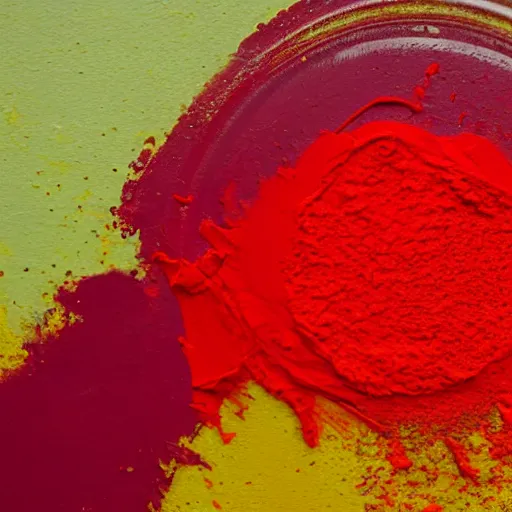 Image similar to red paint mixed with yellow paint