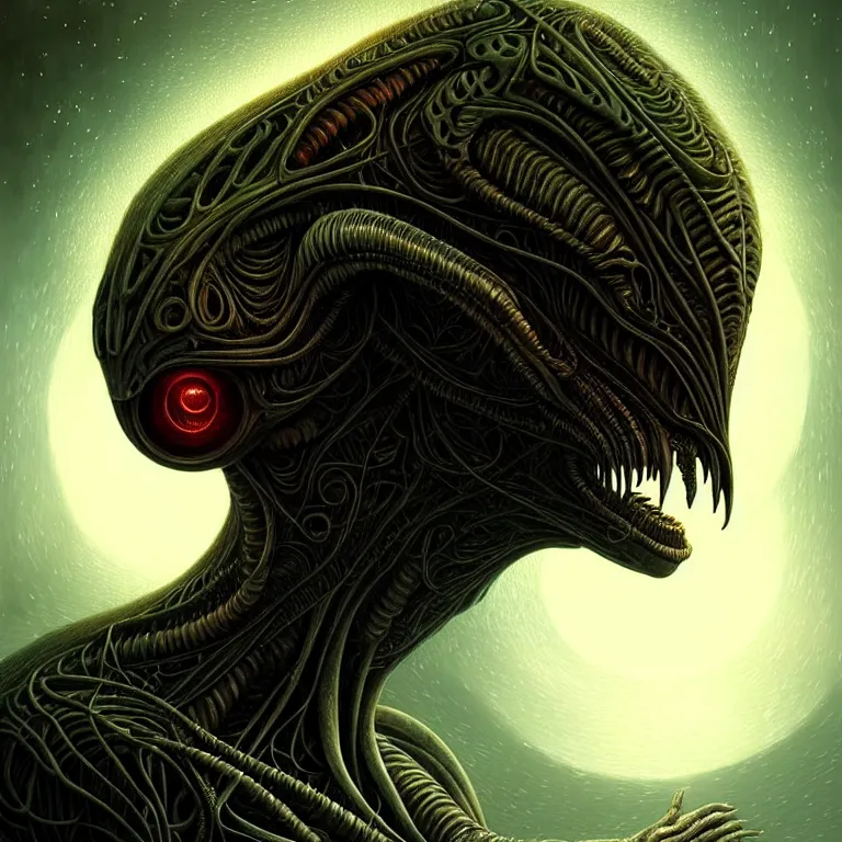 Image similar to epic professional digital art of alien birb, atmospheric lighting, painted, intricate, detailed, by leesha hannigan, wayne haag, reyna rochin, ignacio fernandez rios, mark ryden, iris van herpen, best on artstation, cgsociety, epic, stunning, gorgeous, much wow, cinematic, masterpiece