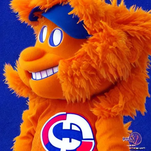 Image similar to anime Portrait of Youppi the Habs Montreal Canadiens Mascot as a very cute powerful and friendly pokemon in a Cheetos Ad, highly detailed anime, high evolution, 1990s, legendary, smooth, sharp focus, dynamic lighting, intricate, trending on ArtStation, cheetos pub, illustration pokemon, art by WLOP