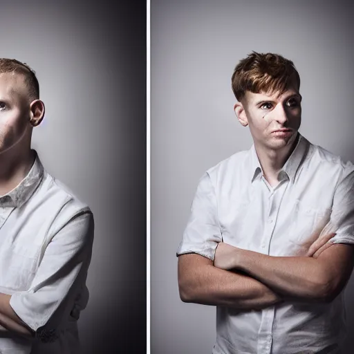 Prompt: portrait of Harrold, studio photography, ambient light with some fill lights