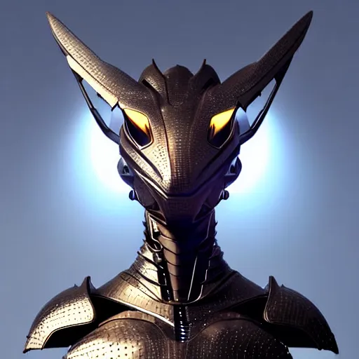 Image similar to chest up bust shot, realistic detailed stunning beautiful armored anthropomorphic humanoid female robot dragon, looking to the side with an elegant pose, smooth and streamlined armor and design made of steel, sharp claws and sharp teeth, high quality head, Slick LEDs, standing on two legs, on the beach during sunset, high quality, cinematic art, sunset lighting, 3D render, 8k, artstation, deviantart, furaffinity
