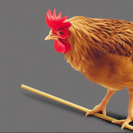 Image similar to a chicken on a lolly stick, photo realistic