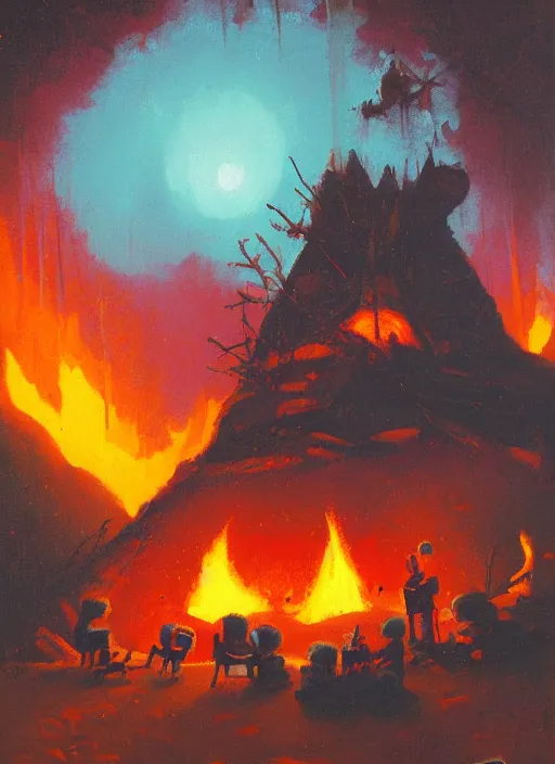 Image similar to camp fire by paul lehr