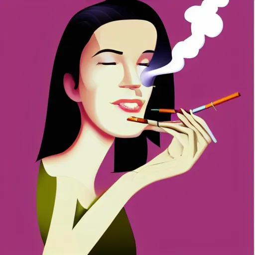 Image similar to portrait of a hard working young australian woman with a one paper joint alight smoking ; cannabis. octane 4 k render natural skin tones, by eyvind earle, female australian illustration