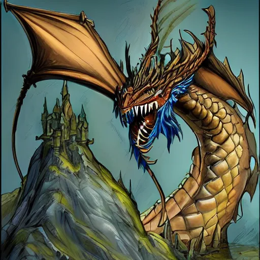 Image similar to a dragon's lair,
