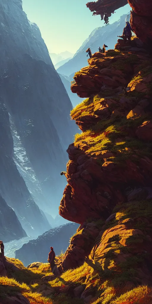 Image similar to highly detailed mountain, gta v, stephen bliss, unreal engine, fantasy art by greg rutkowski, loish, rhads, ferdinand knab, makoto shinkai and lois van baarle, ilya kuvshinov, rossdraws, tom bagshaw, global illumination, radiant light, detailed and intricate environment