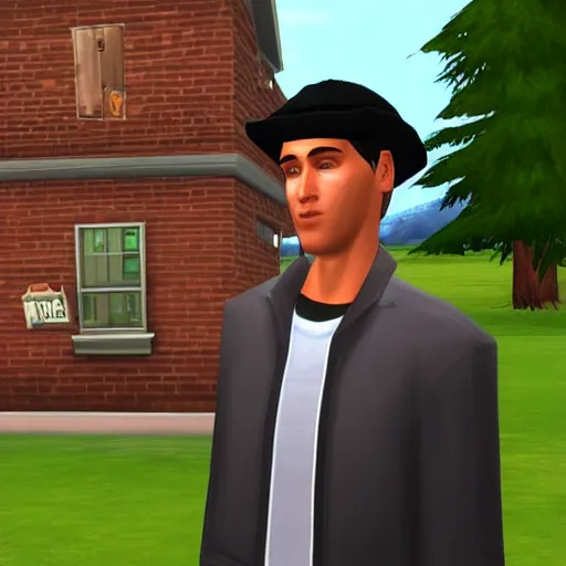 Image similar to holden caulfield in the sims 2