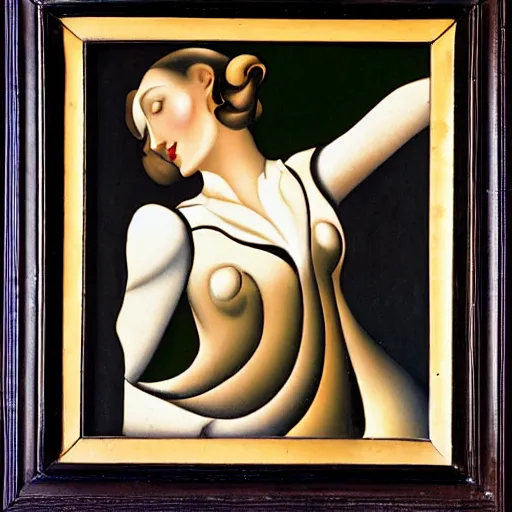 Image similar to a woman dancing by lempicka.