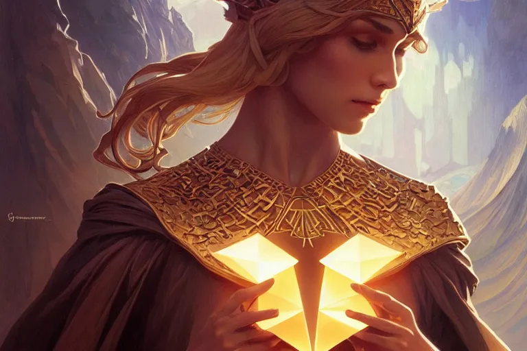 Prompt: ethereum symbol, western, d & d, fantasy, intricate, elegant, highly detailed, digital painting, artstation, concept art, matte, sharp focus, illustration, art by artgerm and greg rutkowski and alphonse mucha