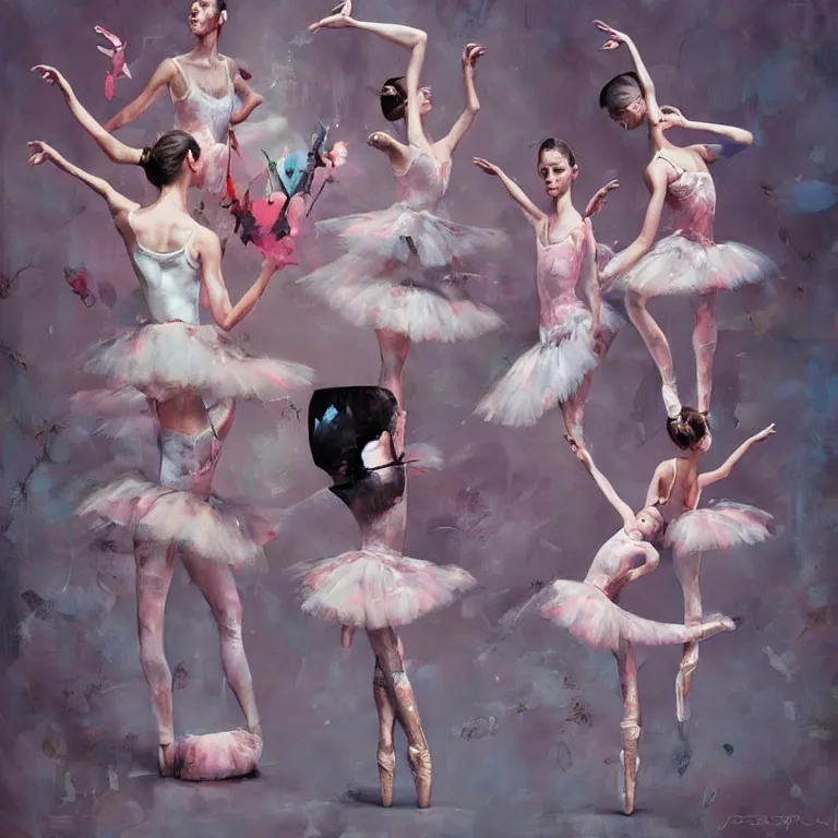 Image similar to ballerina recital in the style of adrian ghenie, 3 d render, esao andrews, jenny saville, surrealism, dark art by james jean, ross tran, optical illusions, modern cubism