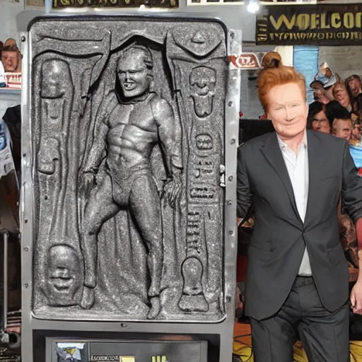 Image similar to conan o'brien encased in carbonite