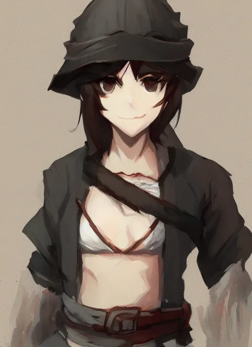 Image similar to a thief in the style of krenz cushart