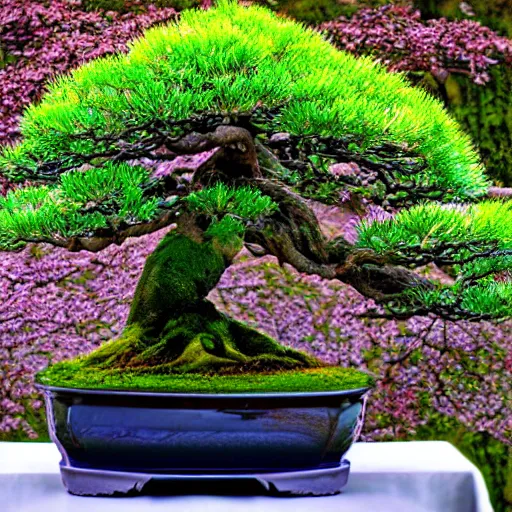 Image similar to beautiful photo of bonsai , uhd, HDR , very relaxing