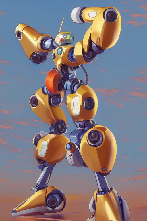 Image similar to metabots medabots medarotto medarot robot minimalist comics, behance hd by jesper ejsing, by rhads, makoto shinkai and lois van baarle, ilya kuvshinov, rossdraws global illumination ray tracing hdr radiating a glowing aura