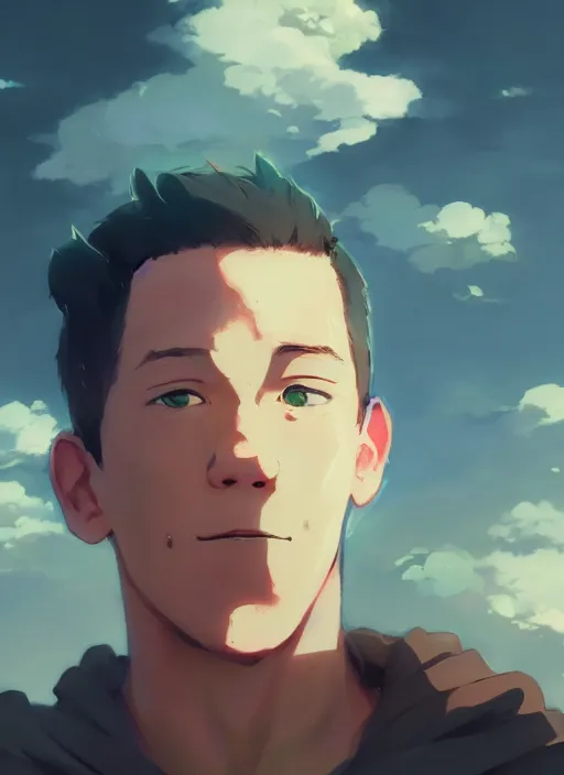 Prompt: portrait of john cena, cloudy sky background lush landscape illustration concept art anime key visual trending pixiv fanbox by wlop and greg rutkowski and makoto shinkai and studio ghibli